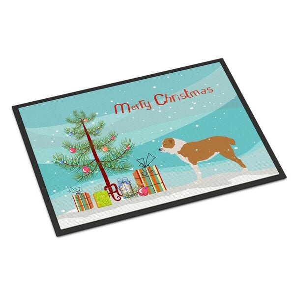 Carolines Treasures Central Asian Shepherd Dog Merry Christmas Tree Indoor or Outdoor Mat, 24 x 36 BB2946JMAT - main